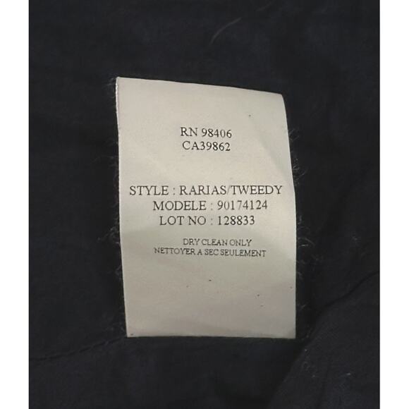 THEORY Rarias Tweedy Blazer Top Short Sleeve Jacket Gray Career Office Work 6 - Picture 11 of 12